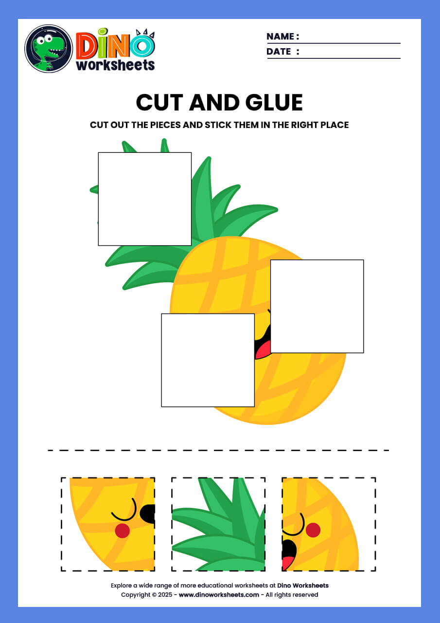 cut and paste activity worksheet for kindergarten