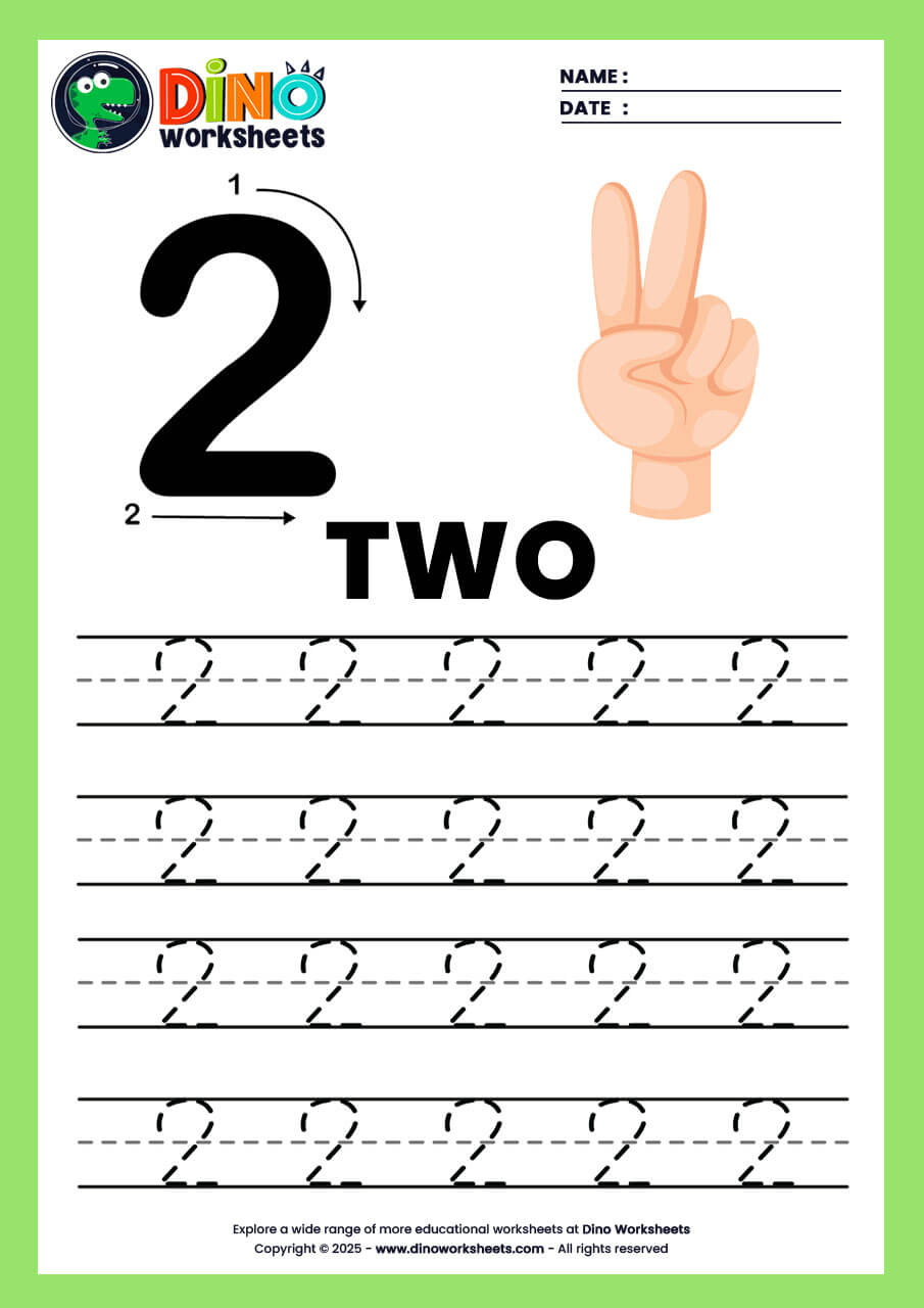 Math Numbers 1 to 10 Tracing Worksheets
